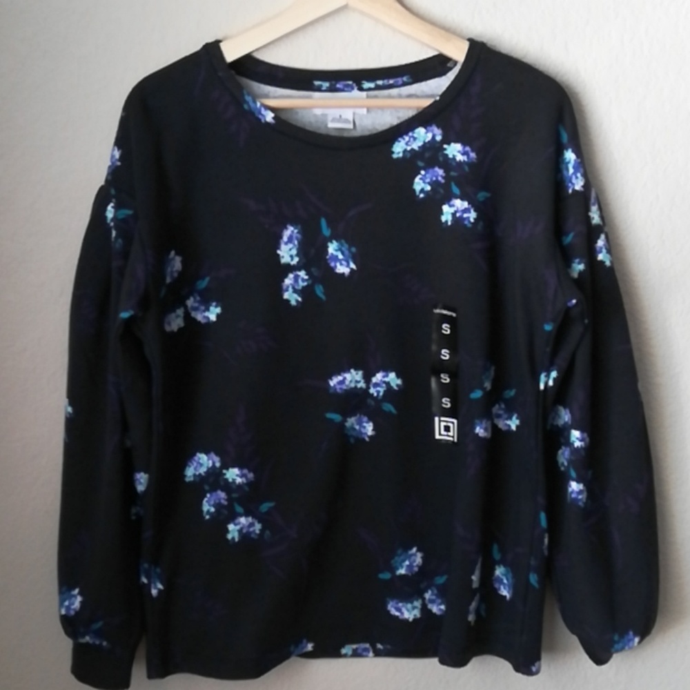 NWT Liz Claiborne Floral Sweatshirt